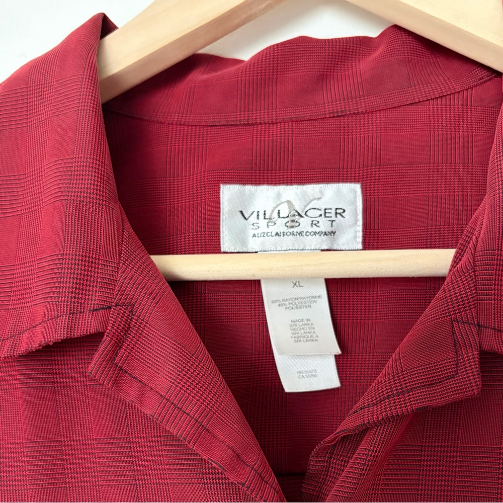 Villager Sport Women’s Red Button-Down Shirt